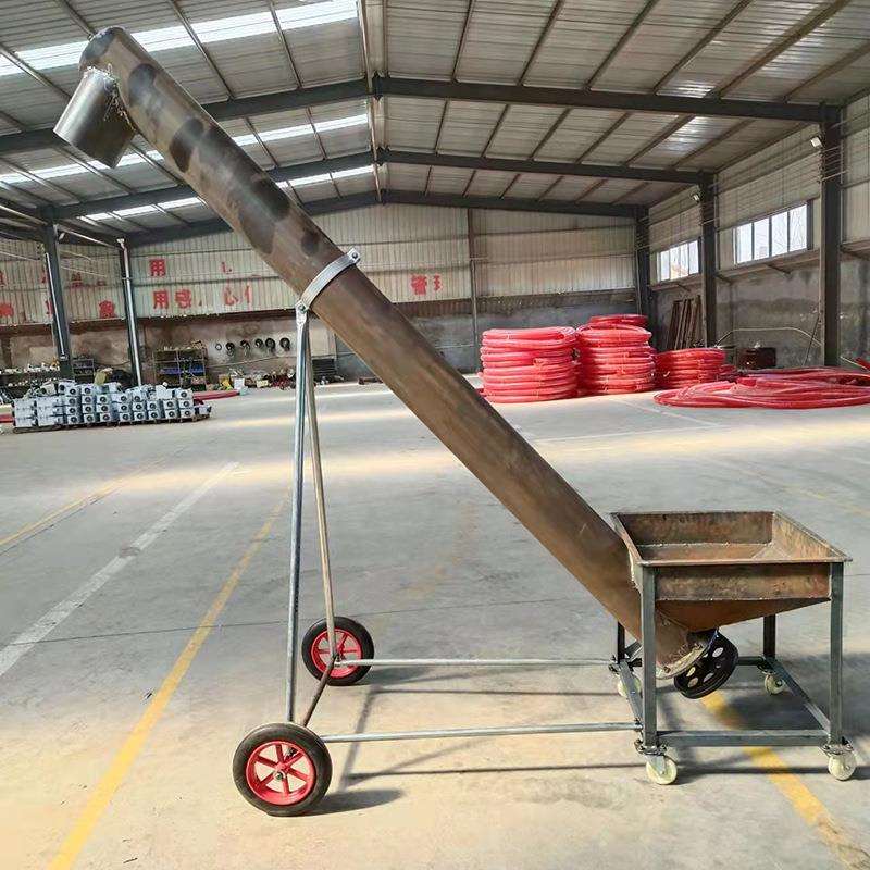 塑料颗粒蛟龙提升机 大管径螺旋上料机 加大料斗装罐吸粮机