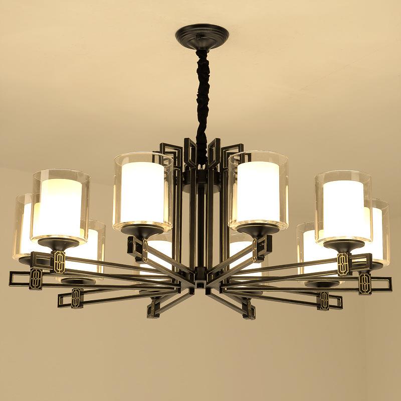 新中式吊灯客厅现代简约酒店大堂铁艺仿古中国风卧室茶楼餐厅灯具