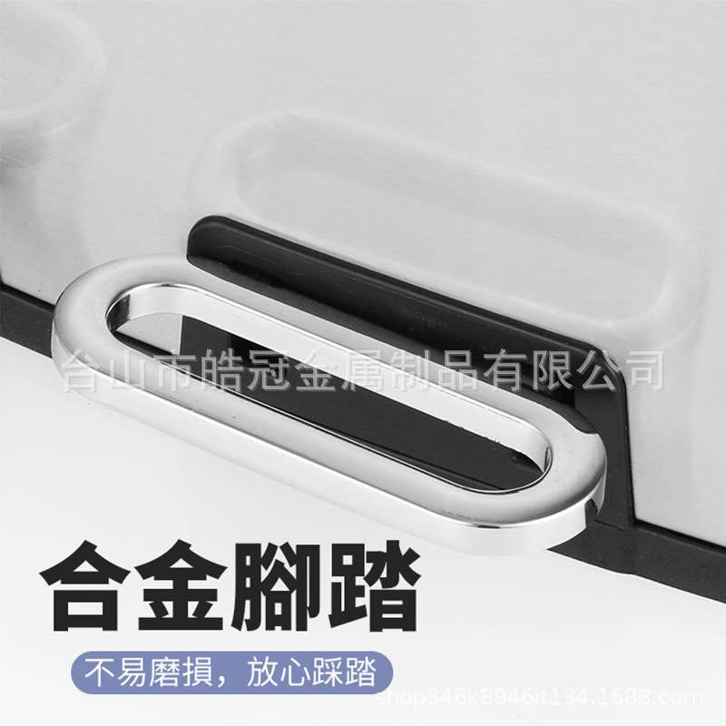 皓冠分类户外酒店走廊商场超市加厚不锈钢两桶带盖 分类垃圾桶