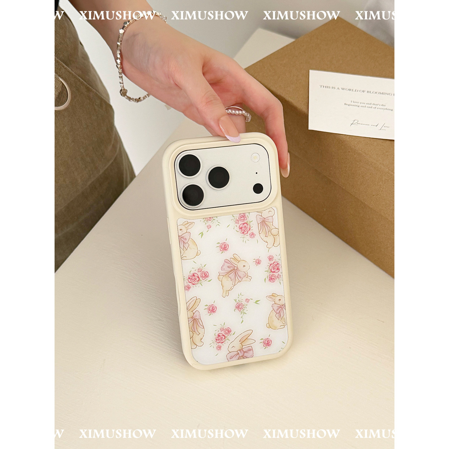 XIMUSHOW希木秀·花兔子硅胶iphone手机壳苹果手机壳iphone17promax原创ins16promax简约15promax