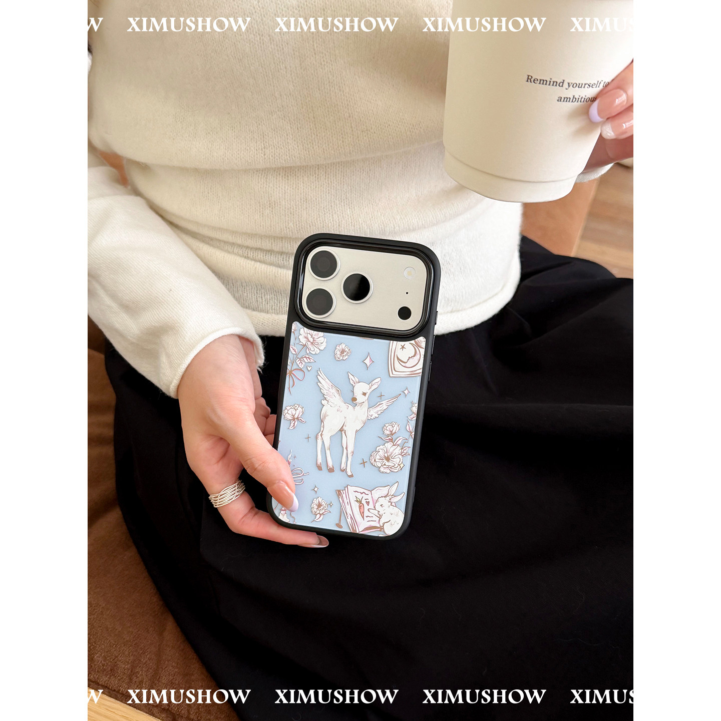 XIMUSHOW希木秀·小鹿庄园浮雕iphone手机壳磁吸苹果手机壳iphone17promax原创ins16promax手机壳15promax
