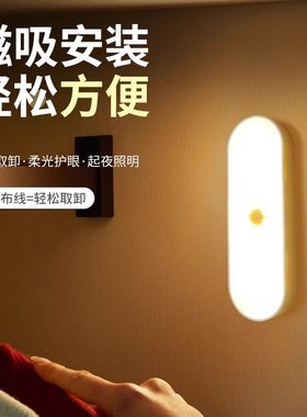 人体感应小夜灯智能充电式声控