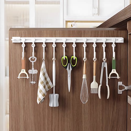 免打孔长条排钩可滑动轨道挂钩