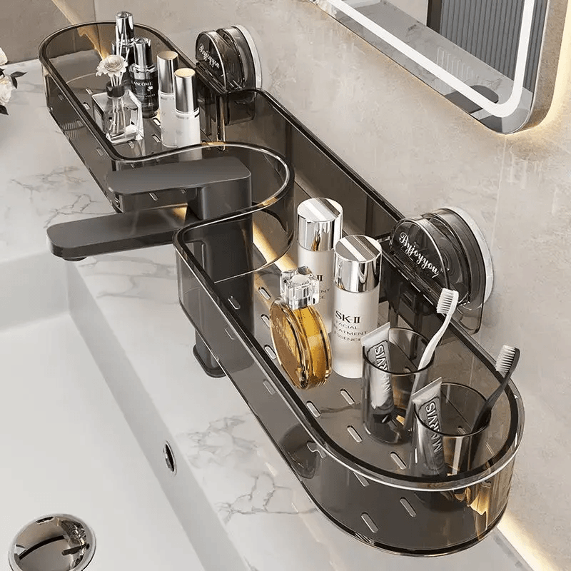 吸盘式置物架卫生间厕所洗澡间镜