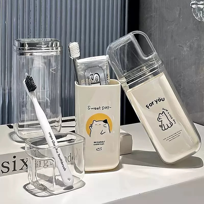 三合一旅行便携漱口杯收纳套装