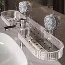 吸盘洗漱台置物架免打孔水龙头置物架厕所洗手池镜前收纳架子壁挂