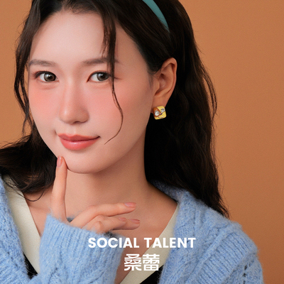 桑蕾小怪兽阿蒙联名款耳钉时尚小众原创设计2025年新品