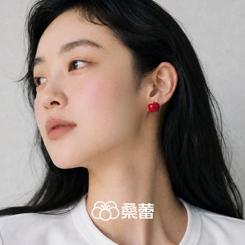 桑蕾苹果耳钉女时尚设计日常百搭2026春夏新款爆款