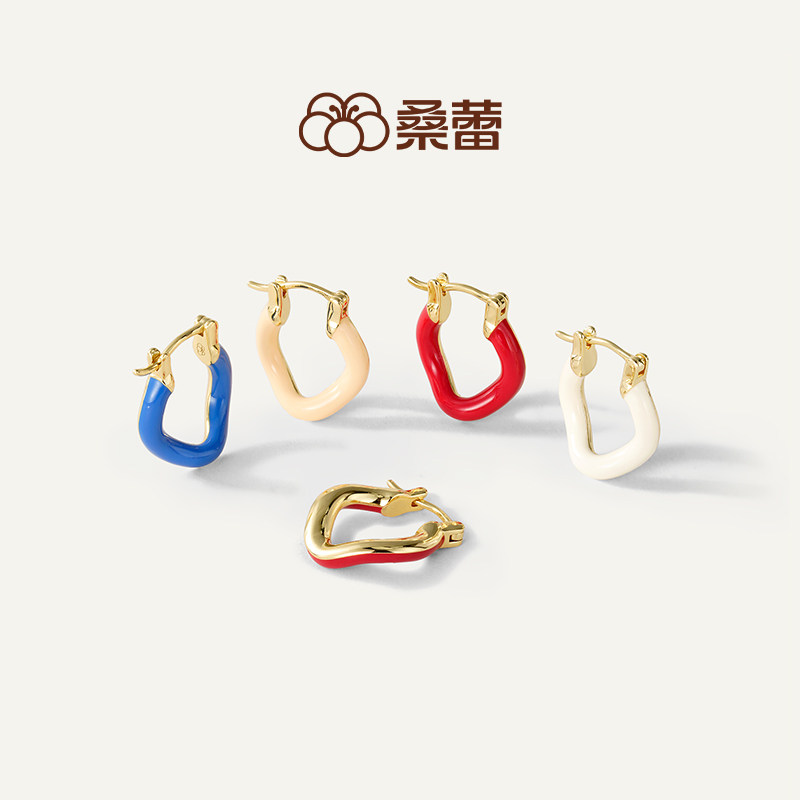 桑蕾扭扭糖耳扣耳钉女时尚小众设计原创高级感气质耳环2026年新款图片