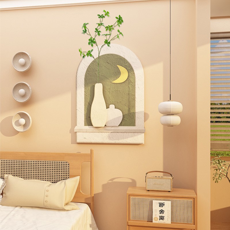 电梯厅间贴纸一梯一户迎门口卧室墙面装饰房间布置高级感入户摆件