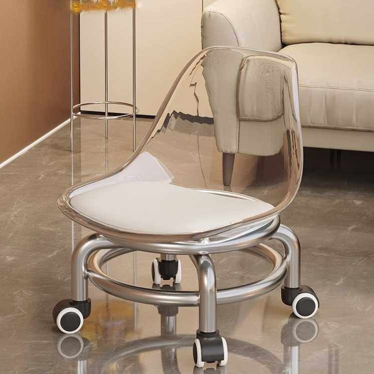 德国滑轮矮凳亚克力万向轮家用小凳子靠背椅儿童板凳换鞋凳子,住宅家具,矮凳,淘宝优惠券,粉丝福利购,淘宝优惠卷