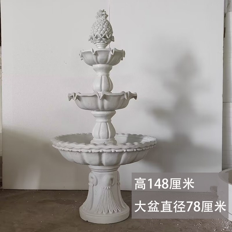 欧式花园流水水景k鱼池庭院装饰喷泉婚庆道具摆件户外小区景观摆