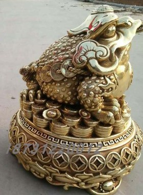 纯铜元宝金蟾动物雕塑家居工艺品摆件大型青铜X金蟾雕塑摆件