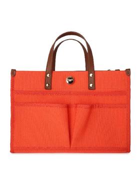 FIBRENO 方形限量托特包 橘色 尺寸：29X20X12CM
