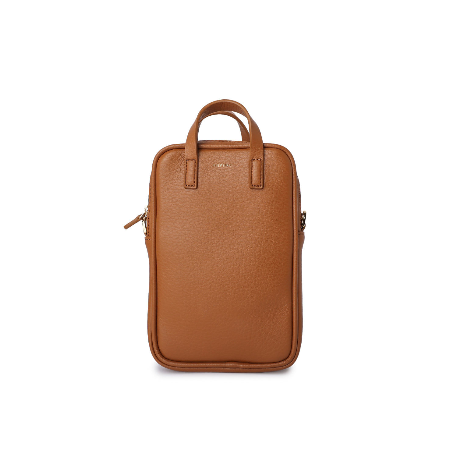 FIBRENO 手机斜挎包浅焦糖色BAGUETTE BAG MOBILE • 14 MY CAMEL
