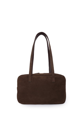 FIBRENO 大号M码麂皮包 深棕色 DIECI BAGUETTE BAG 29X17.5X10.5