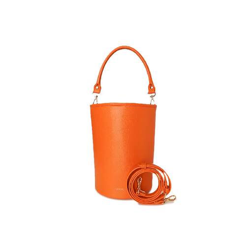 FIBRENO 圆桶包 荧光橘色 MY BUCKET BAG17X17X23.5CM