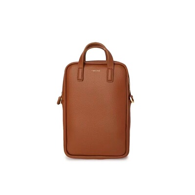 FIBRENO 手机斜挎包 深焦糖色BAGUETTE BAG MOBILE • 43 CARAMEL