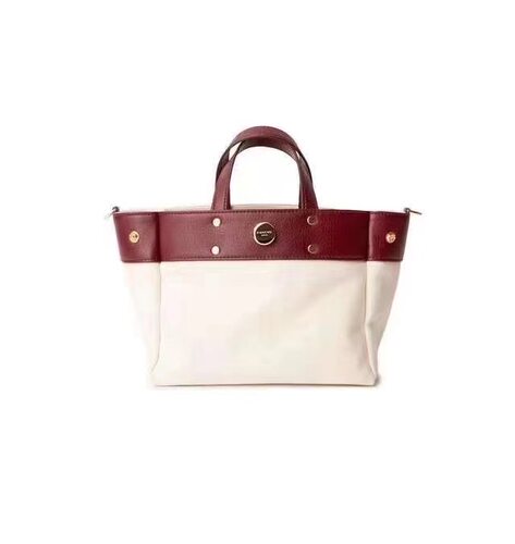 FIBRENO 小号帆布托特拼接包 TUTTI BAG SMALL  17 VINO WINE