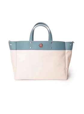 FIBRENO 中号经典款托特帆布包 浅雾霾蓝色 TUTTI BAG MEDIUM