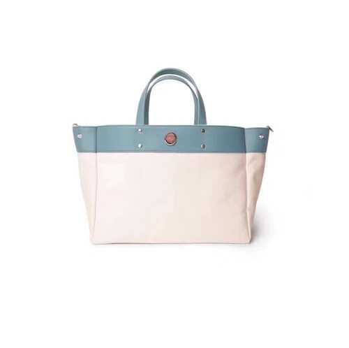 FIBRENO 中号经典款托特帆布包 浅雾霾蓝色 TUTTI BAG MEDIUM