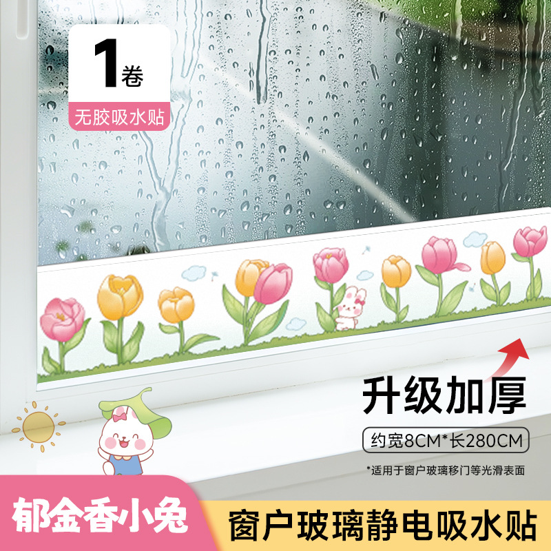 【下单立减50】厨房窗台水池吸水贴冬防水防污卡通加厚静电吸附JH
