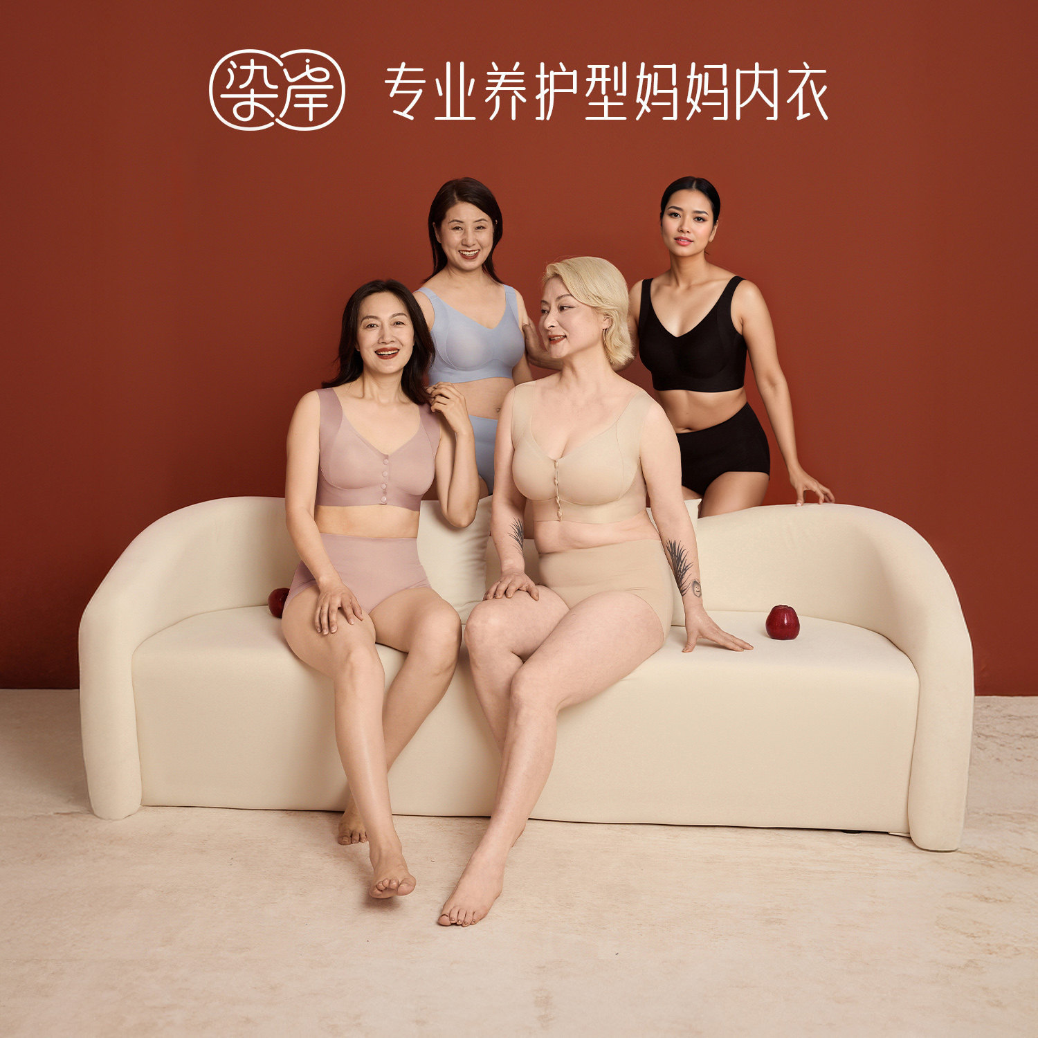 染岸前扣式中年妇女妈妈内衣女大码前开扣背心式舒适型搭扣文胸罩