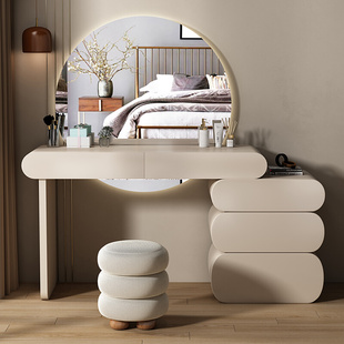 高级感小户型卧室约化妆桌 实木梳妆台斗柜一体2023年新款