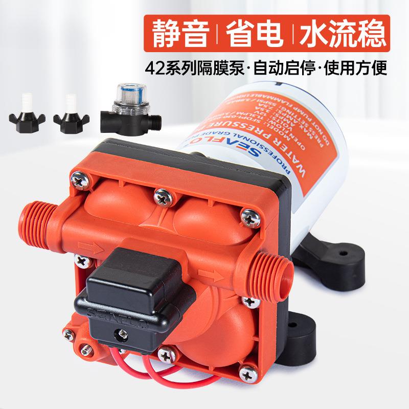 42系列12v24v直流隔膜泵房车水泵游艇船泵洗车增压泵自吸泵赛福乐