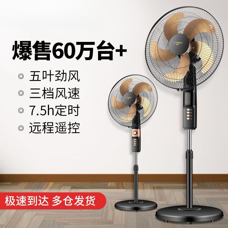 电风扇家用立式可调节高度大风力强风遥控轻音落地扇一件起批