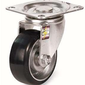 3寸铁芯紫红色导电轮 活动 高度100MM脚轮 5003 安装