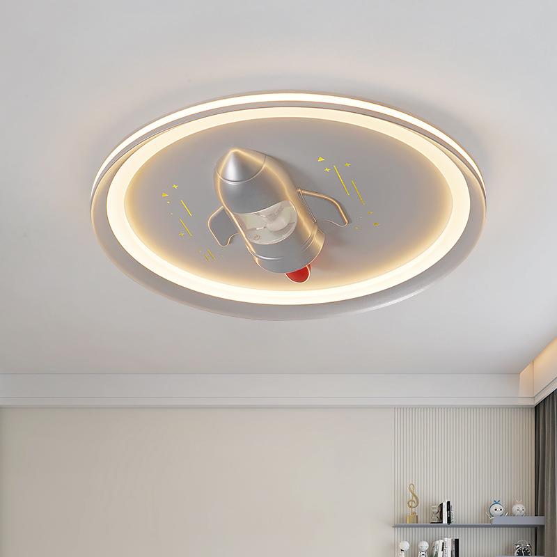 铧锒男孩卧室吸顶灯2025新款创意设计火箭卧室灯现代简约护眼灯具