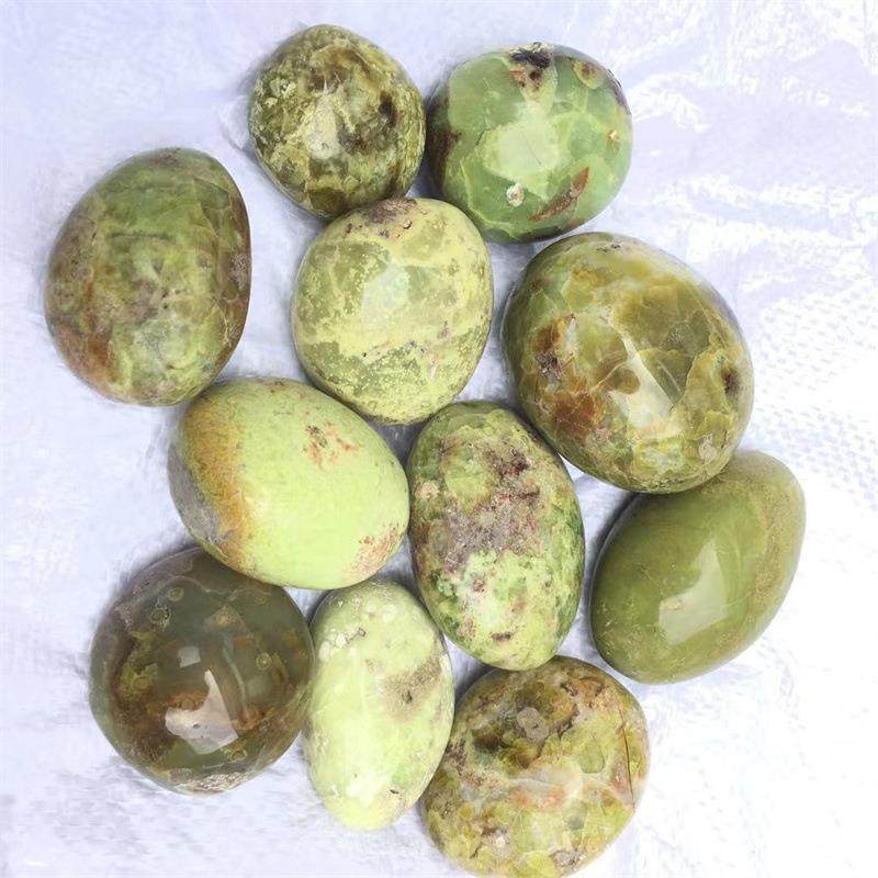 厂家天然水晶把玩绿欧泊原石把玩摆件跨境电商热销大颗粒盆景