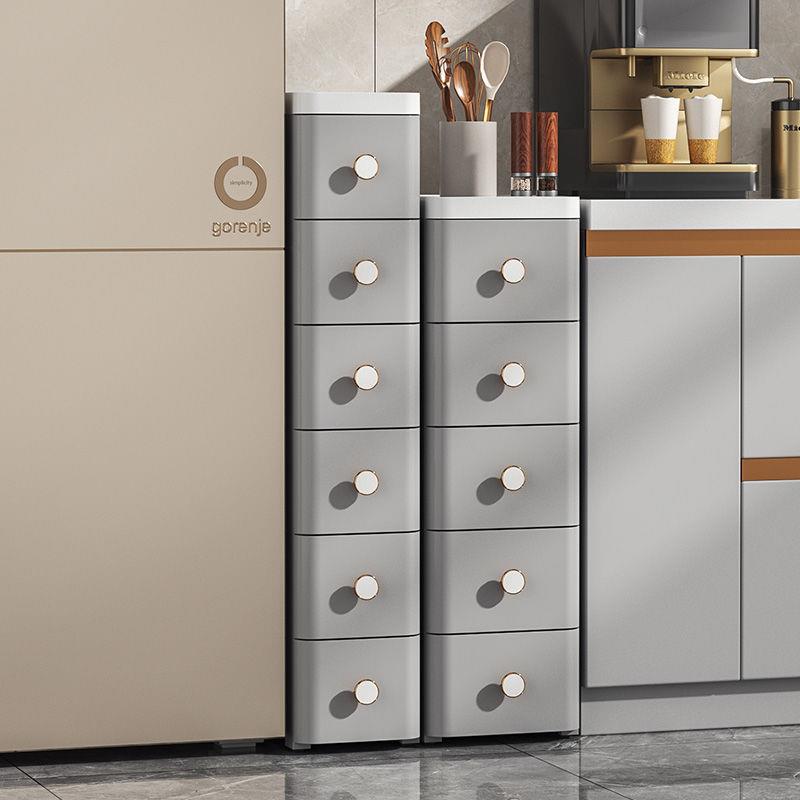 塑料抽屉式收纳柜夹缝防水落地多层置物架厕所卫生间浴室储物柜