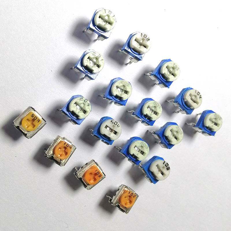 蓝白可调电阻电位器1m 20 50 200 500 102 203 2k 100欧 10k 103