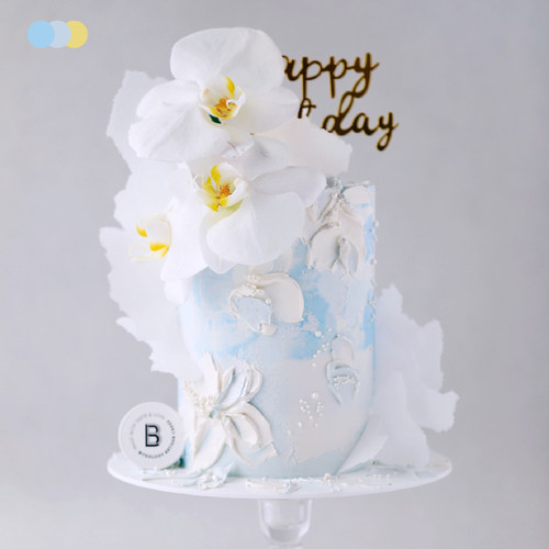 BITEOLOGY【蕙质兰心】 鲜花女士加高生日蛋糕 北京上海同城 C150