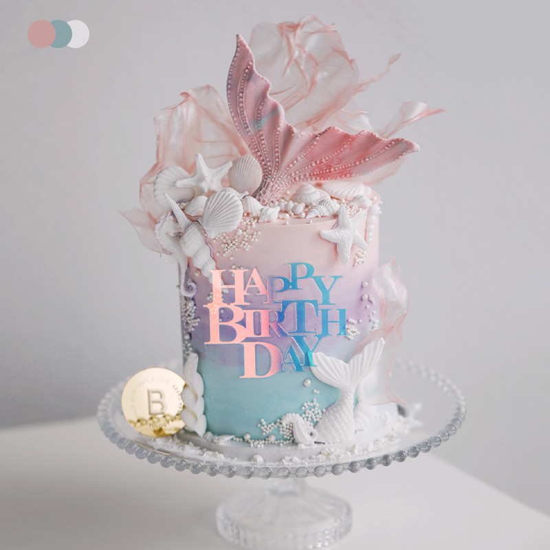 BITEOLOGY【海的女儿】美人鱼创意女孩儿童加高生日蛋糕上海北京