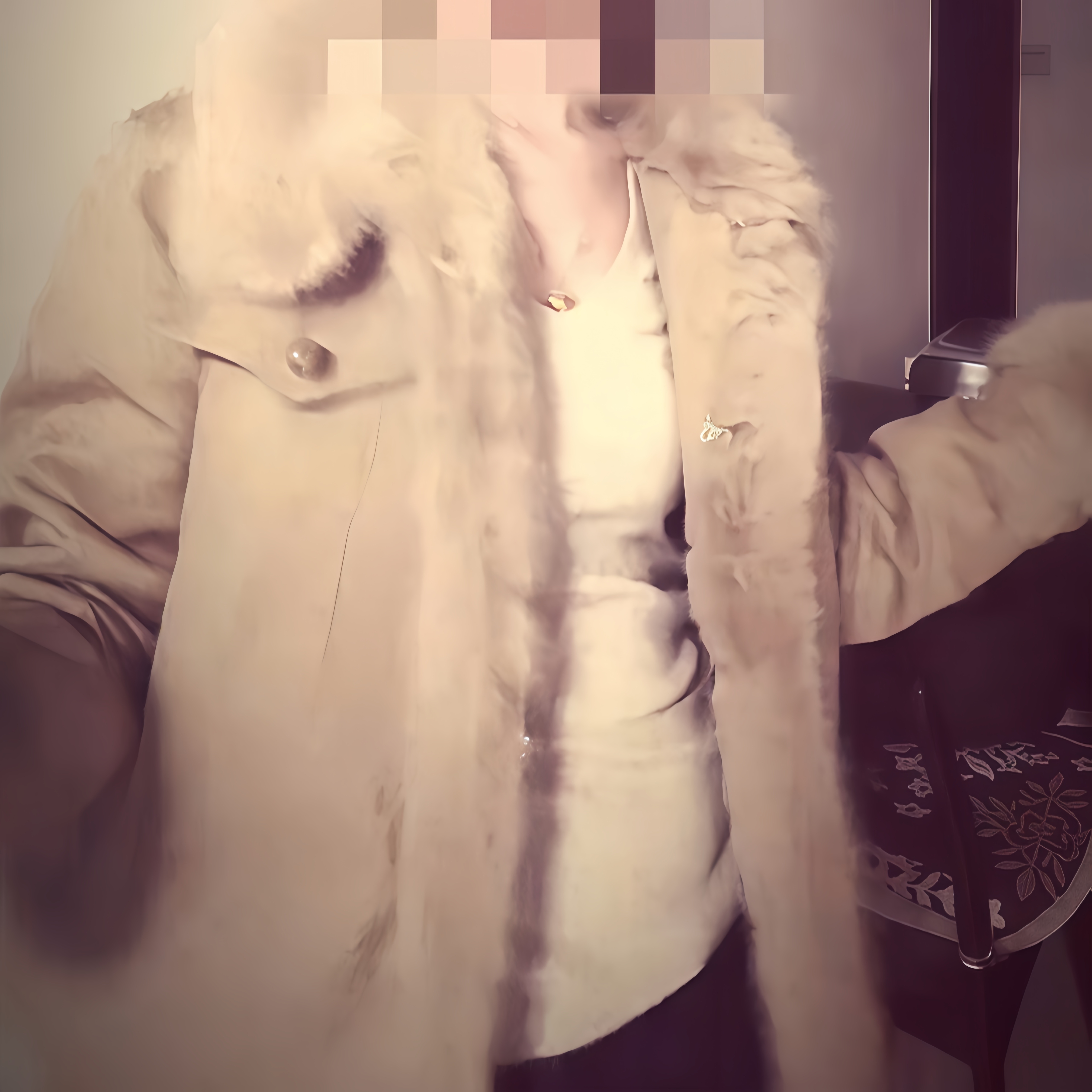 加厚美拉德复古毛毛皮草