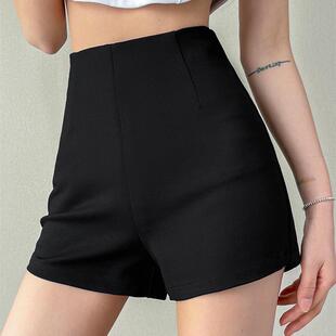 安全裤 黑色西装 高腰紧身显瘦休闲外穿打底热裤 女春夏2026新款 短裤