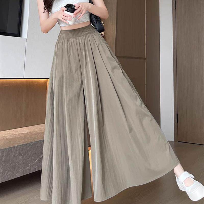 山本裙裤女夏季薄款2026新款高腰显瘦a字半身长裙休闲冰丝阔腿裤
