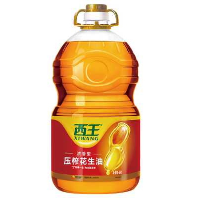 西王浓香花生油物理压榨5L家庭装