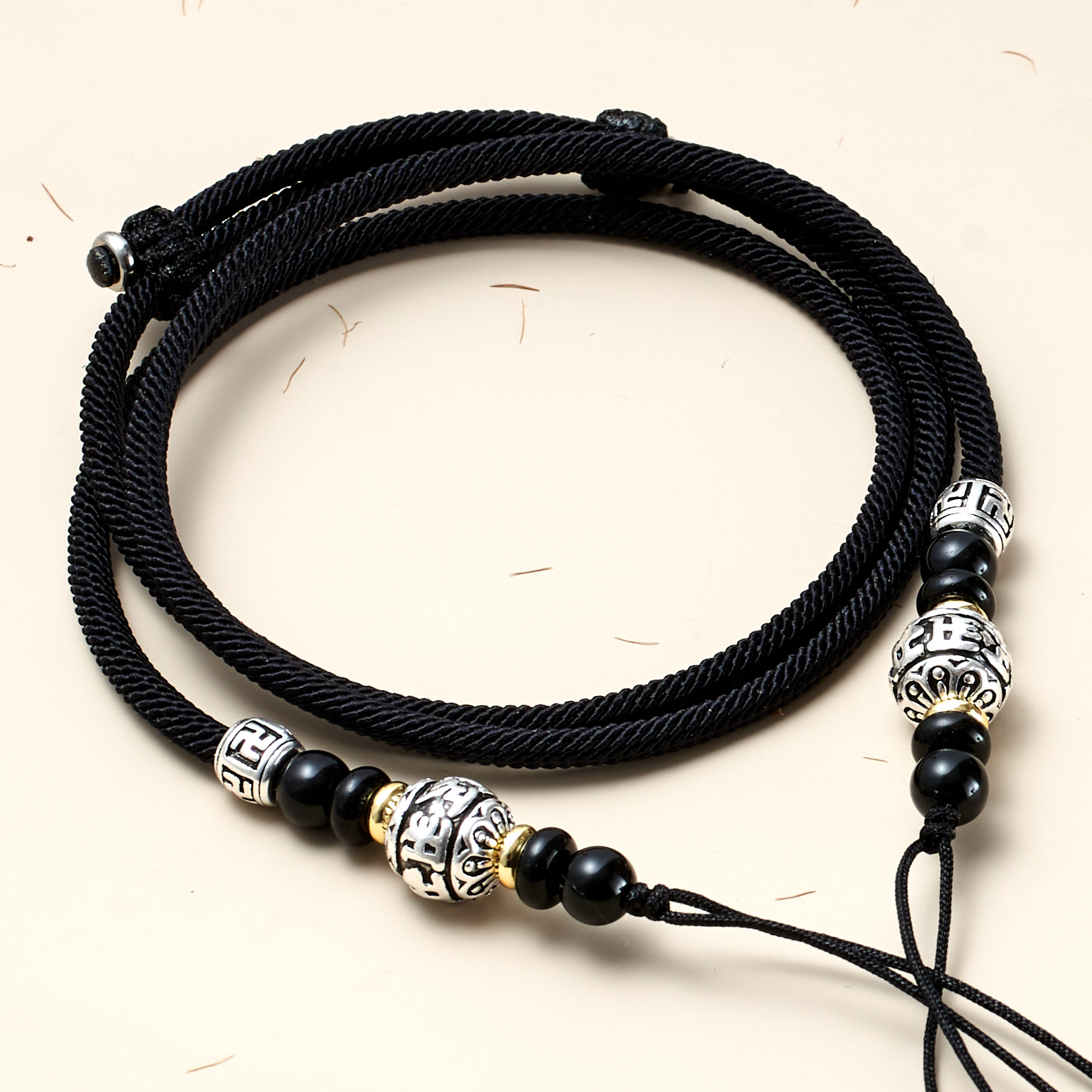 高端横穿天珠专用挂绳挂脖锁骨项链绳子蜜蜡松石吊坠绳男女