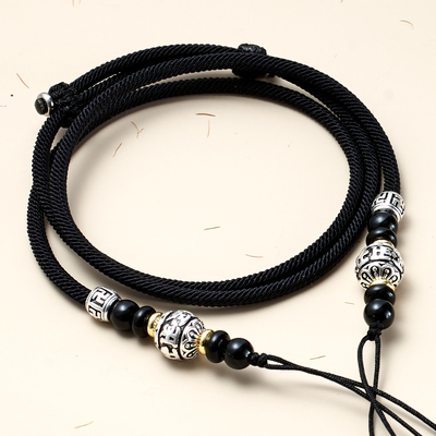 横穿天珠挂绳天珠专用高端挂绳