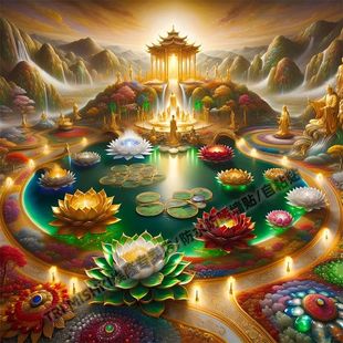 新款五彩金莲聚财行大运贴纸冰箱门窗贴纸墙面划痕贴纸汽车防水贴