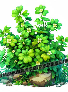 春天绿色的小草遮丑贴纸摩托车电动车装饰贴纸冰箱马桶防水贴电脑