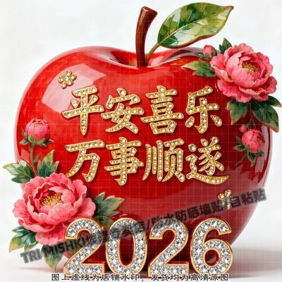 2026平平安安万事顺遂装饰贴纸客