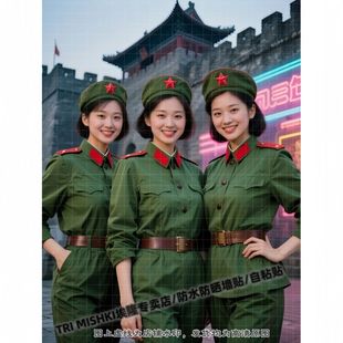 英姿飒爽的女兵装饰贴纸客厅卧室墙面装饰贴纸衣柜床头贴自粘贴