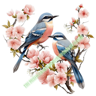 喜上眉梢报喜鸟比翼双飞浪漫贴纸客厅卧室墙面装饰贴纸冰箱门窗贴