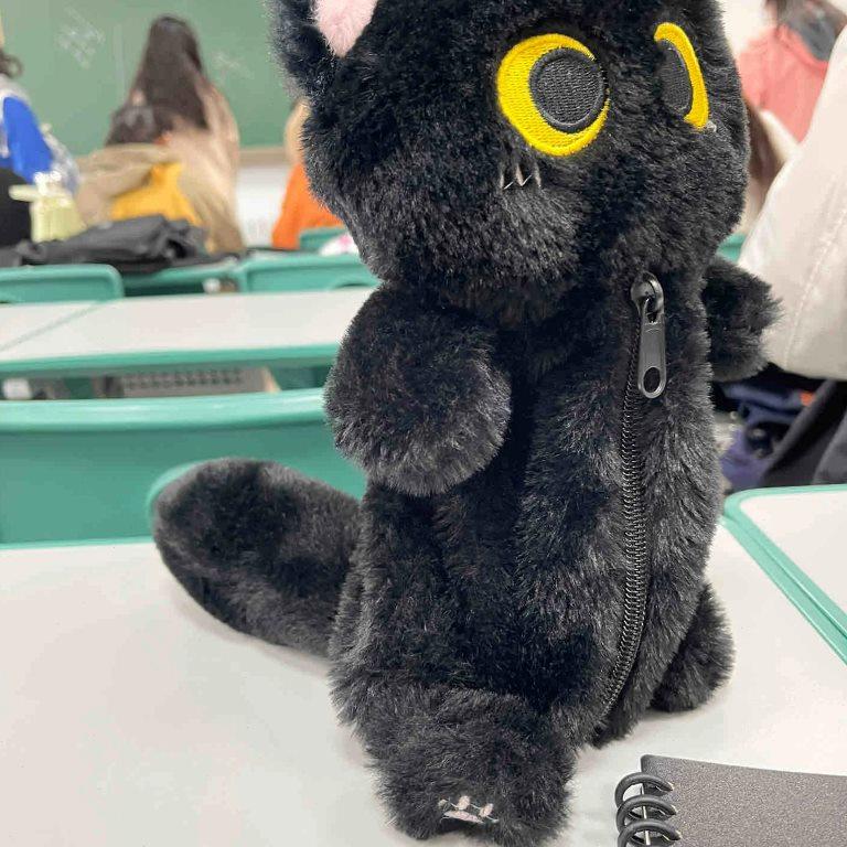 ronron猫咪笔袋设计感小众初中女小学生大容量玩偶铅笔盒高颜值