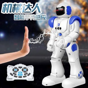 智能机器人 遥控机械战警跳舞音乐发光儿童电动玩具